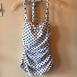 Black & White Polka Dot Esther Williams Swimsuit